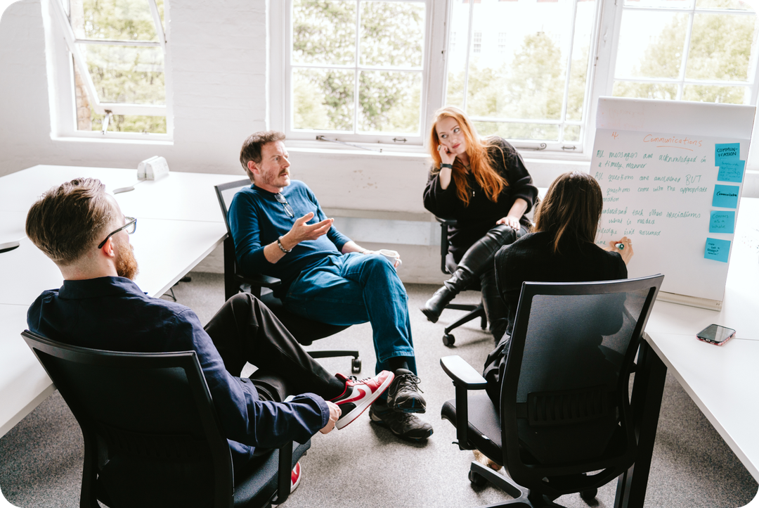 Photo of Studio East employees in a meeting