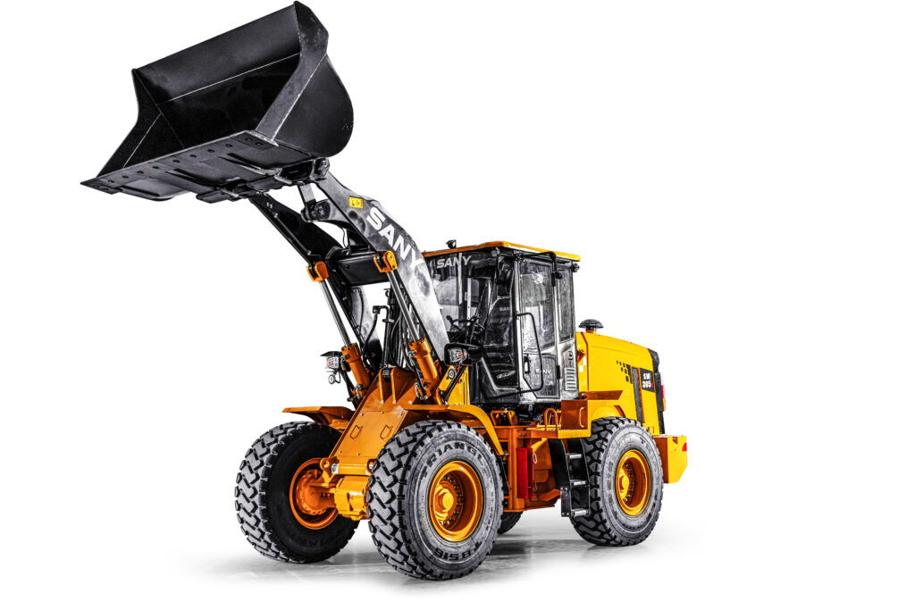 Sany shovel in actie