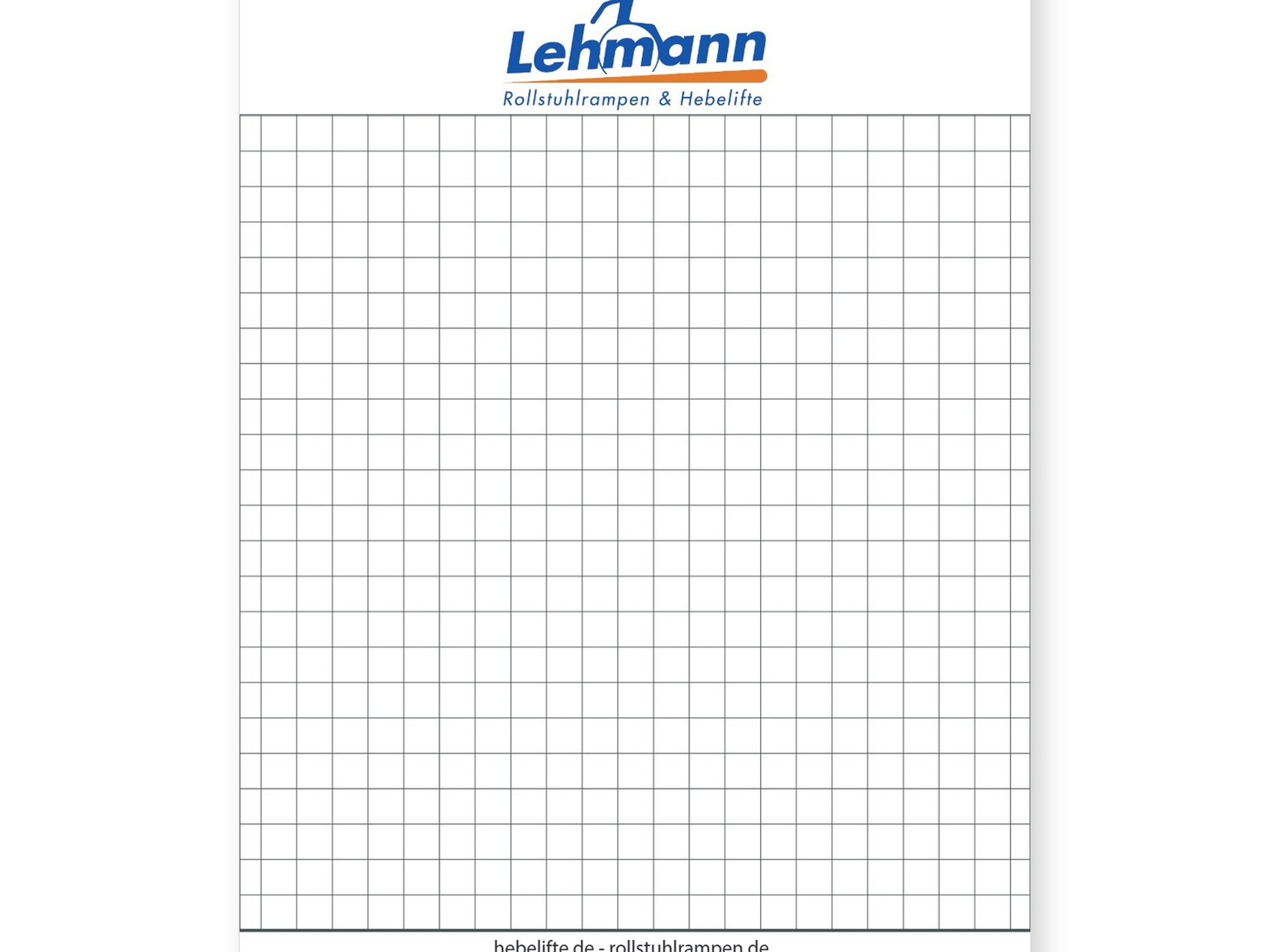 Block DIN A6, 50 Blatt, mit Lehmann Logo