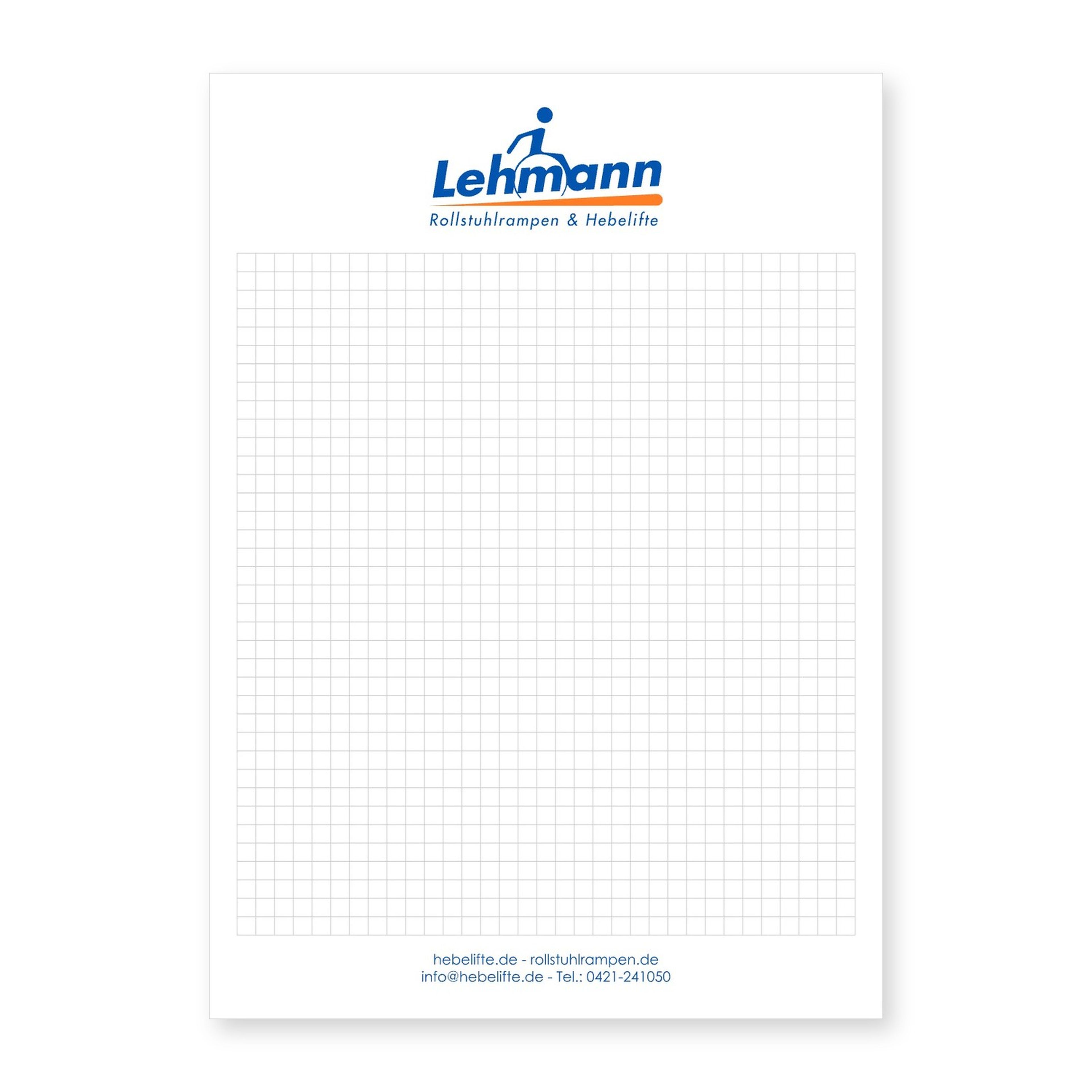 Block DIN A4, 50 Blatt, mit Lehmann Logo