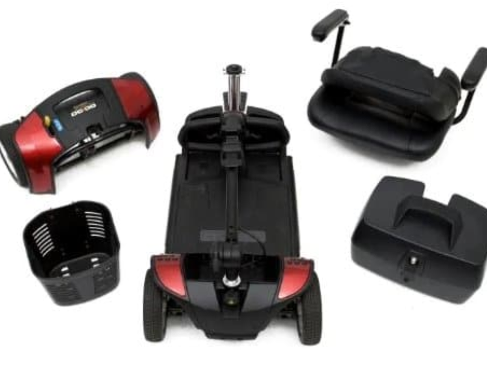 Pride Elite Traveller Plus 4 Wheel Mobility Scooter Disassembled