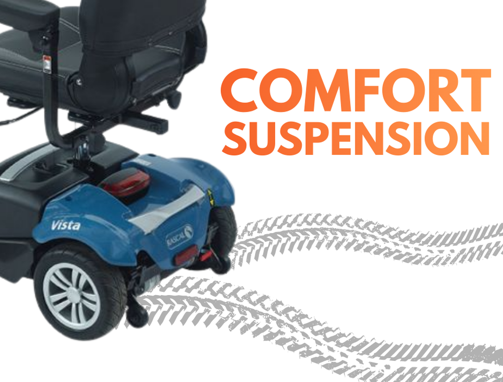 Aluminium Mobility Scooters With Comfort Suspension in Hampshire - Rascal Vista For Sale at Solent Mobility Scooters