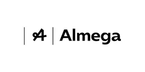 Almega logotyp svart