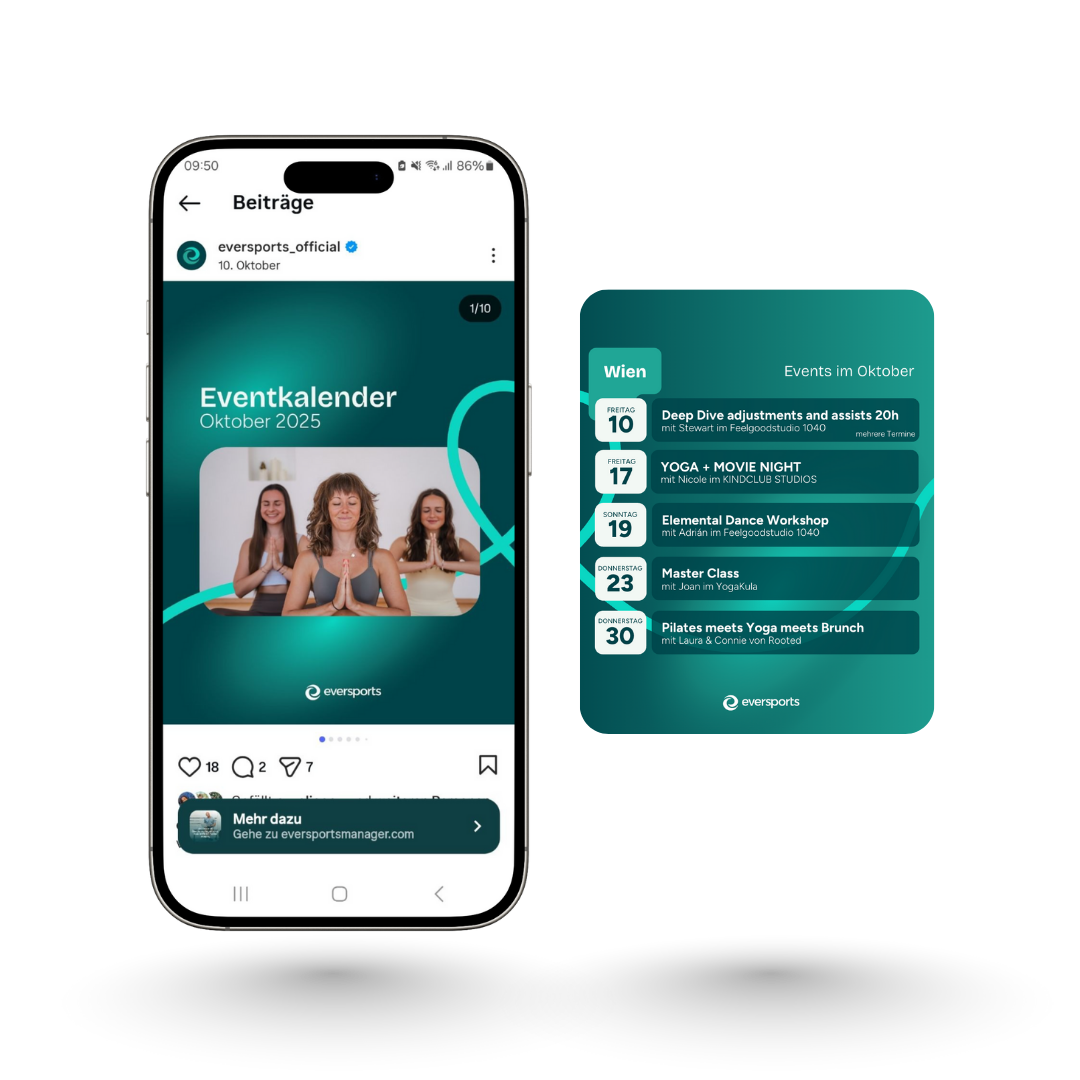 Eversports Eventkalender auf Instagram