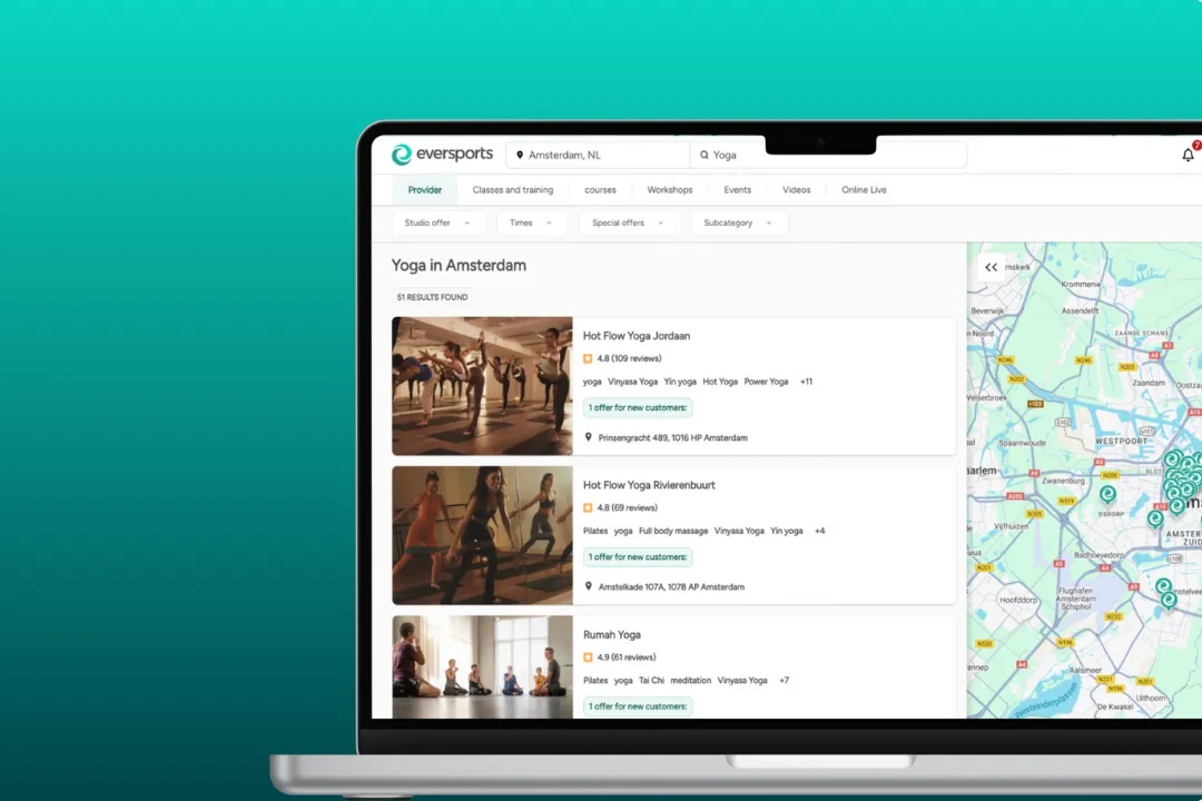 Get listed on the Eversports App to reach new customers and join the movement network