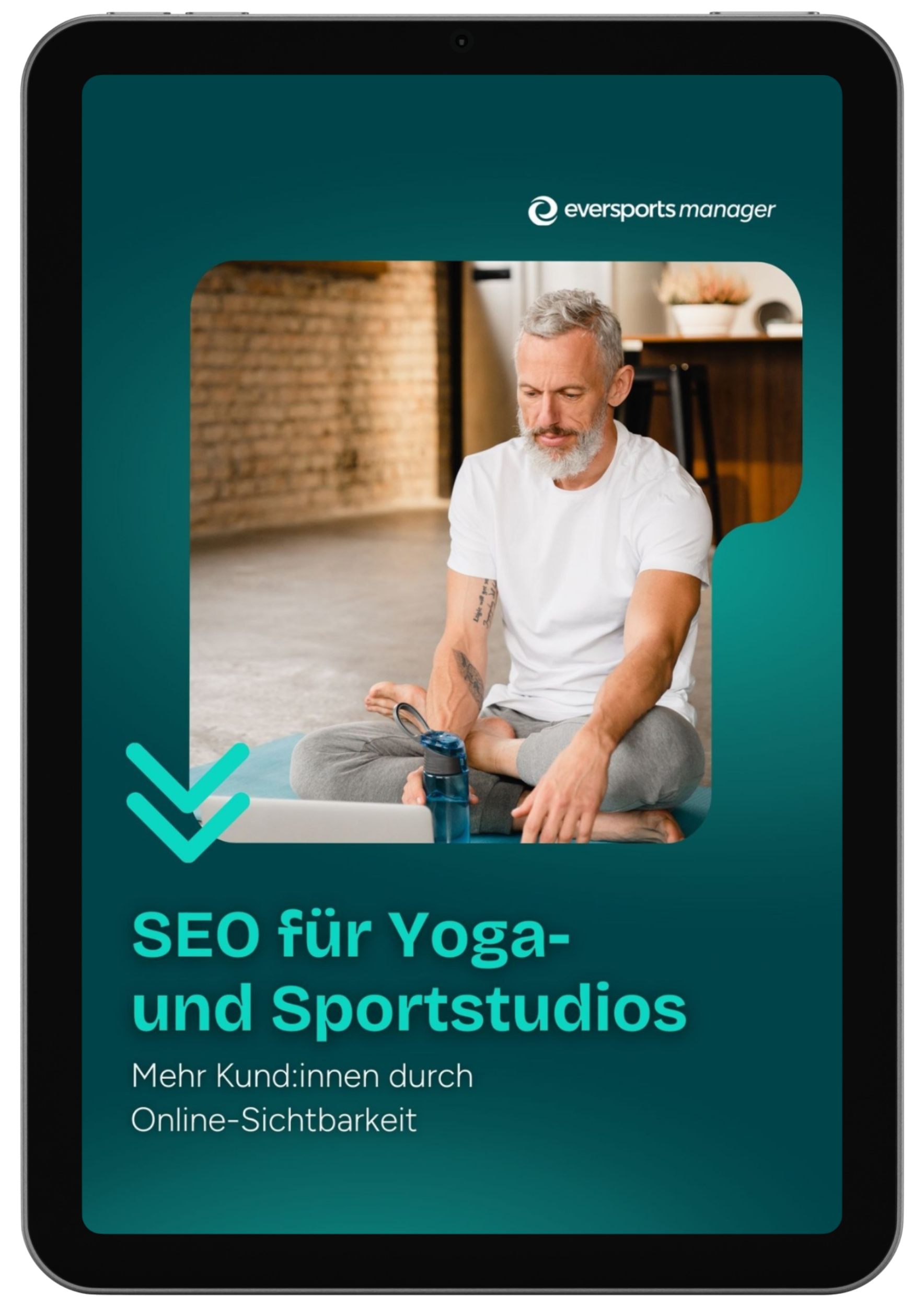 Cover des E-Books "SEO für Yoga und Sportstudios" publiziert von Eversports Manager