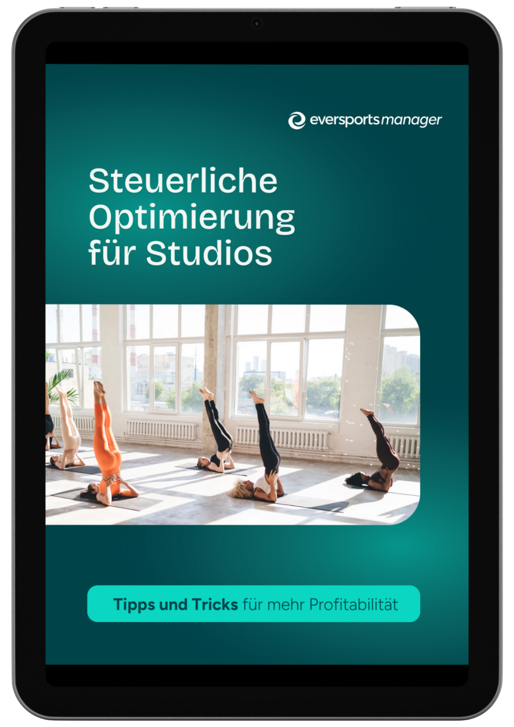 Cover des E-Books "Steuerliche Optimierungen" publiziert von Eversports Manager