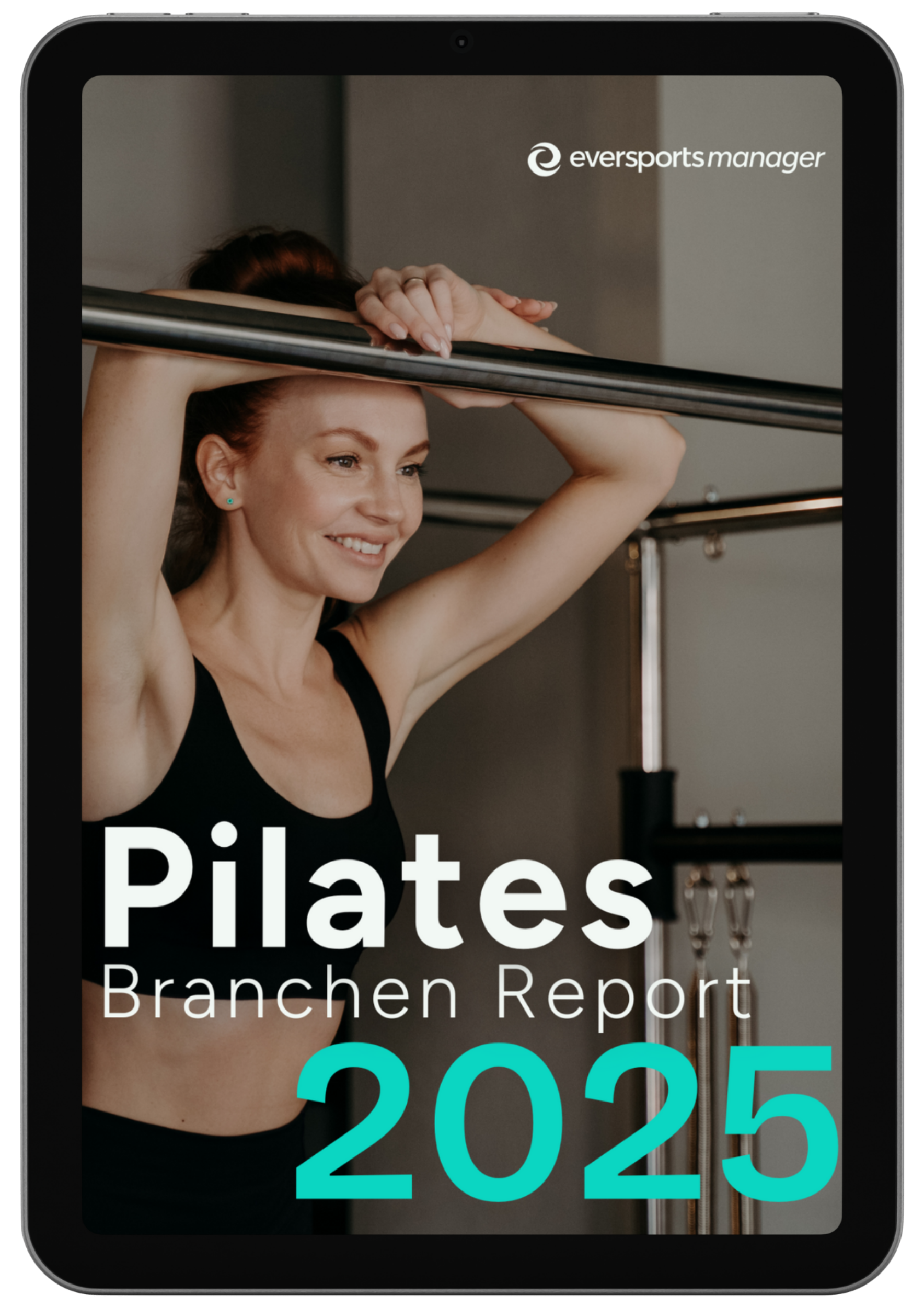 Cover des E-Books "Pilates Branchen Report 2025" publiziert von Eversports Manager