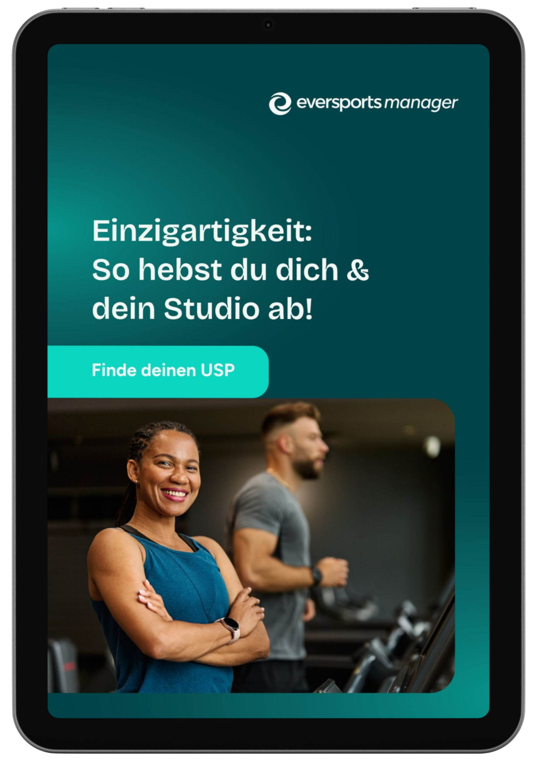Cover des E-Books "Finde dein USP" publiziert von Eversports Manager