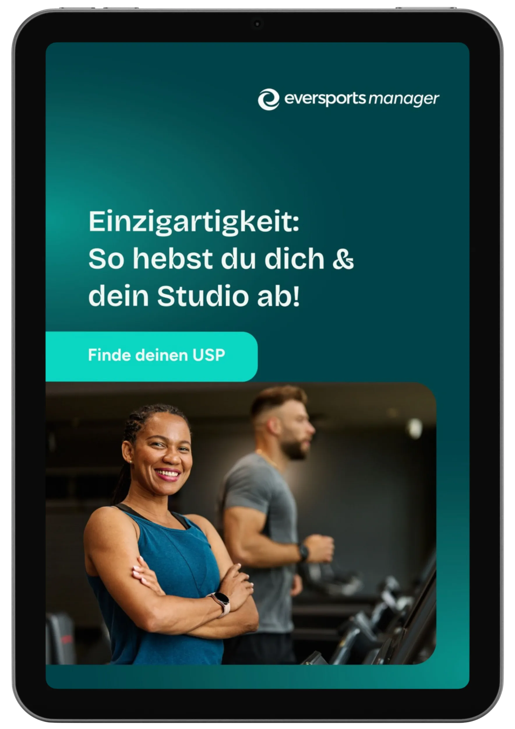 Cover des E-Books "Finde dein USP" publiziert von Eversports Manager