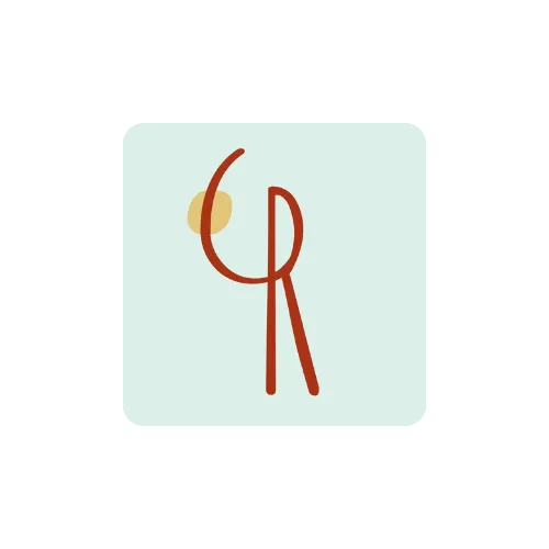 logo of the studio del reves yoga y crico in red on a blue background