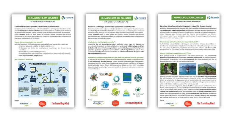 Factsheets "Klimaschutz am Counter"