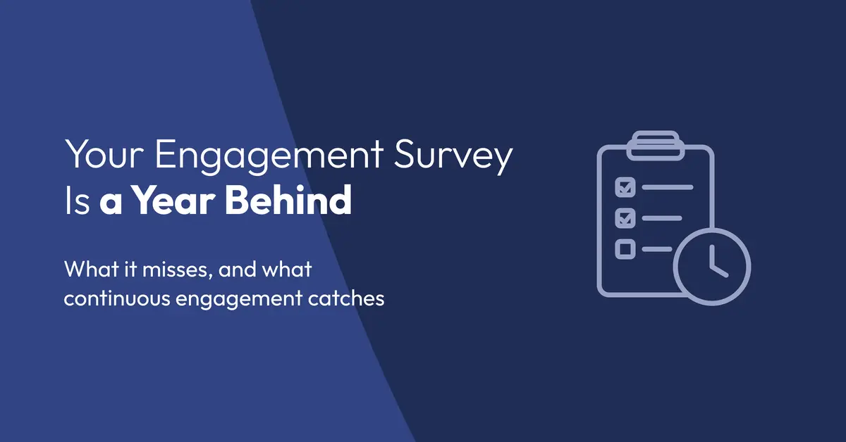 Your engagement survey is a year behind