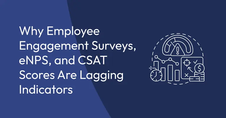 Why Employee Engagement Surveys, eNPS, and CSAT Scores Are Lagging Indicators — And What Real-Time Behavioral Analytics Measures Instead