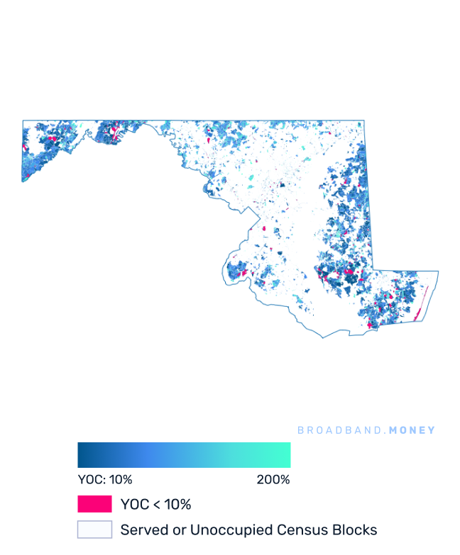 Maryland broadband investment map yield on cost