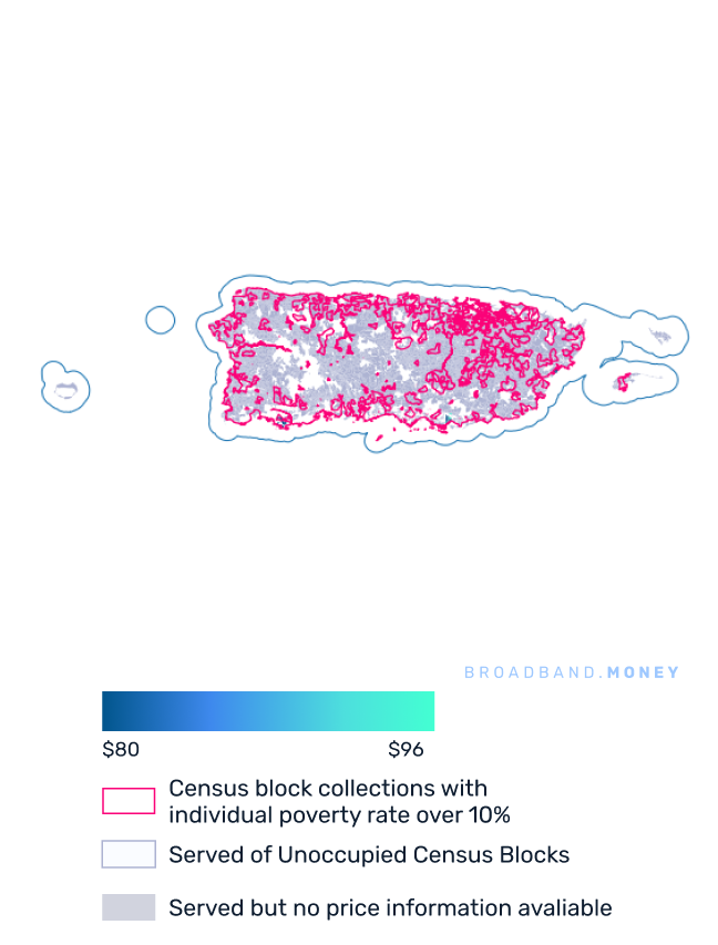 Puerto Rico broadband investment pricing and competition map