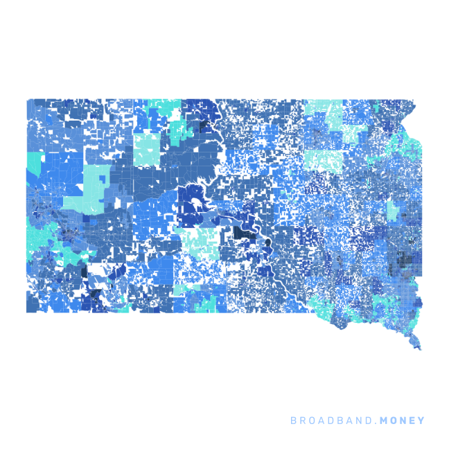 South Dakota broadband investment map ready strength rank