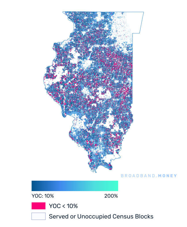 Illinois broadband investment map yield on cost