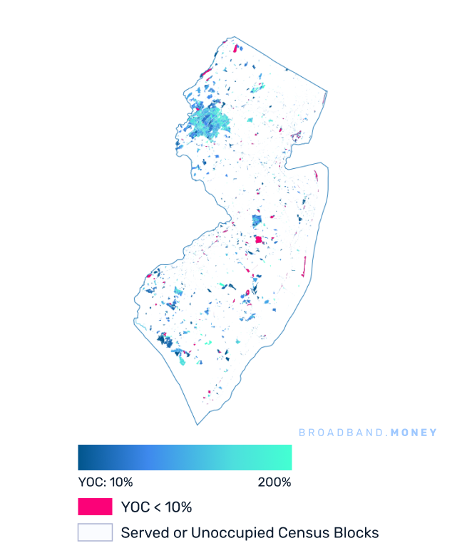 New Jersey broadband investment map yield on cost