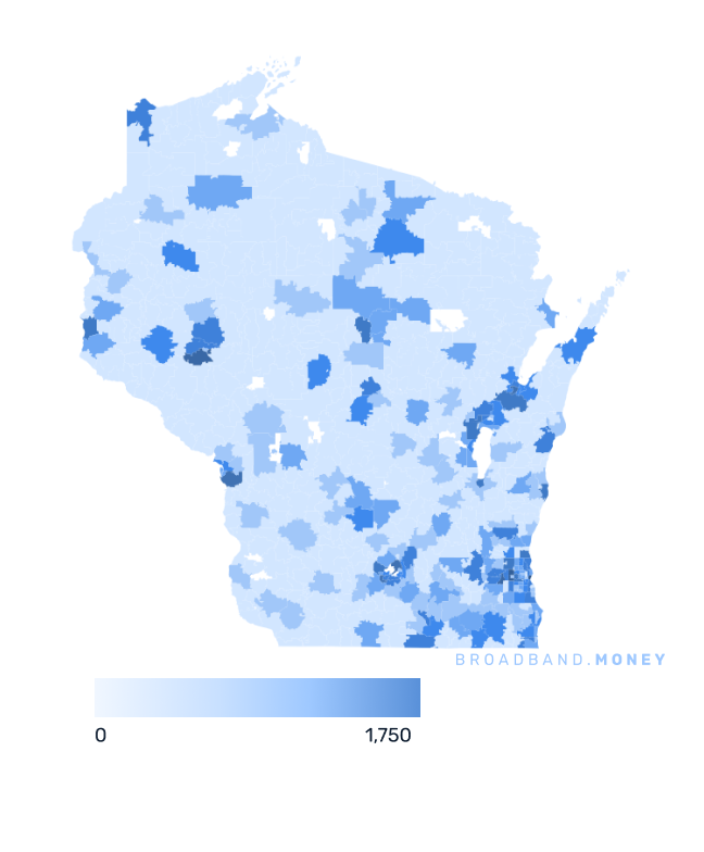 Wisconsin broadband investment map business establishments