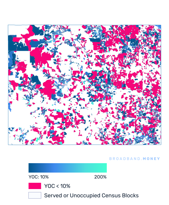 Wyoming broadband investment map yield on cost