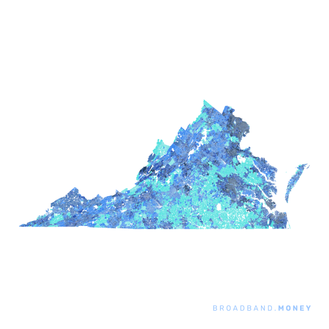 Virginia broadband investment map ready strength rank