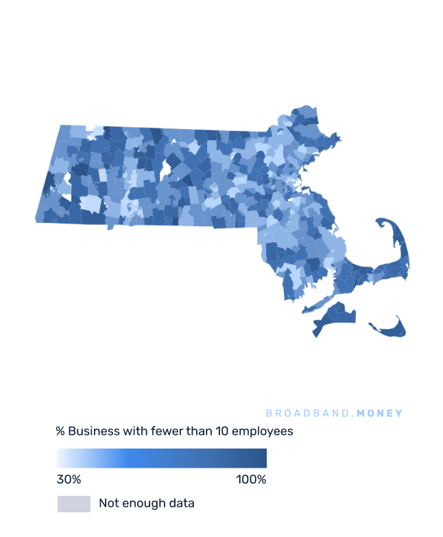 Massachusetts broadband investment map small business establishments