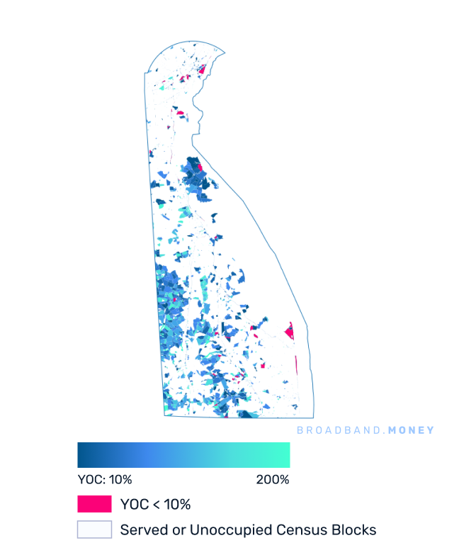 Delaware broadband investment map yield on cost