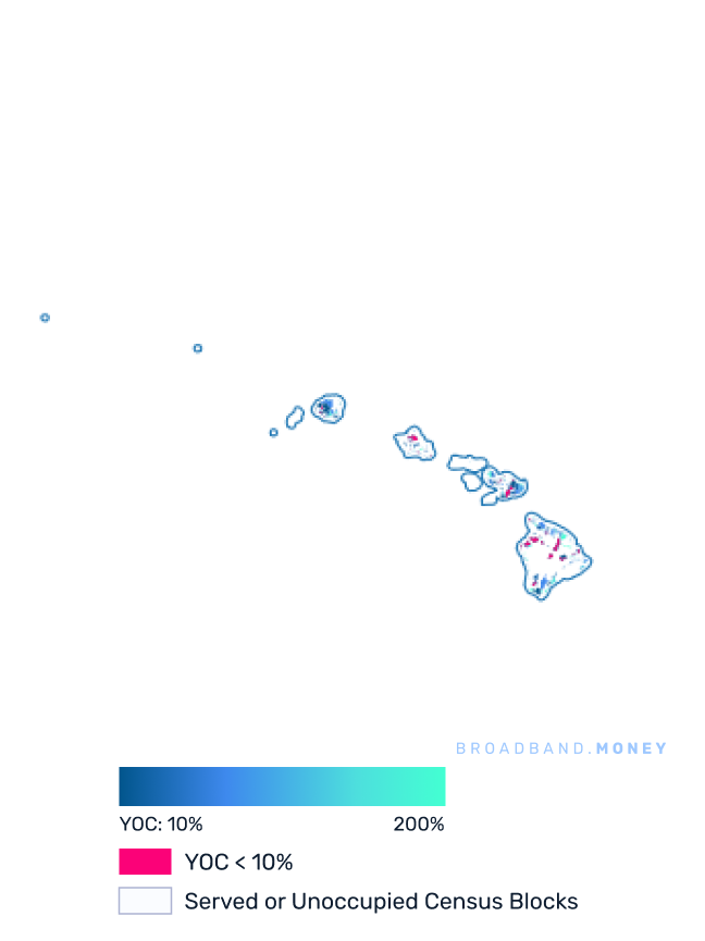 Hawaii broadband investment map yield on cost