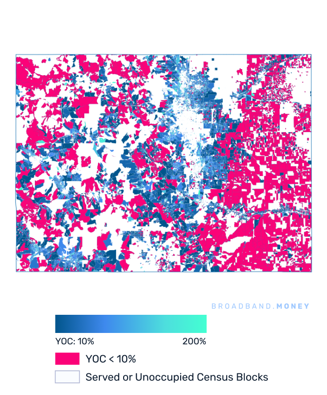 Colorado broadband investment map yield on cost