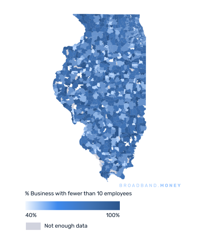 Illinois broadband investment map small business establishments