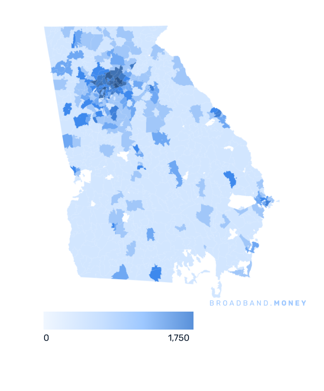 Georgia broadband investment map business establishments