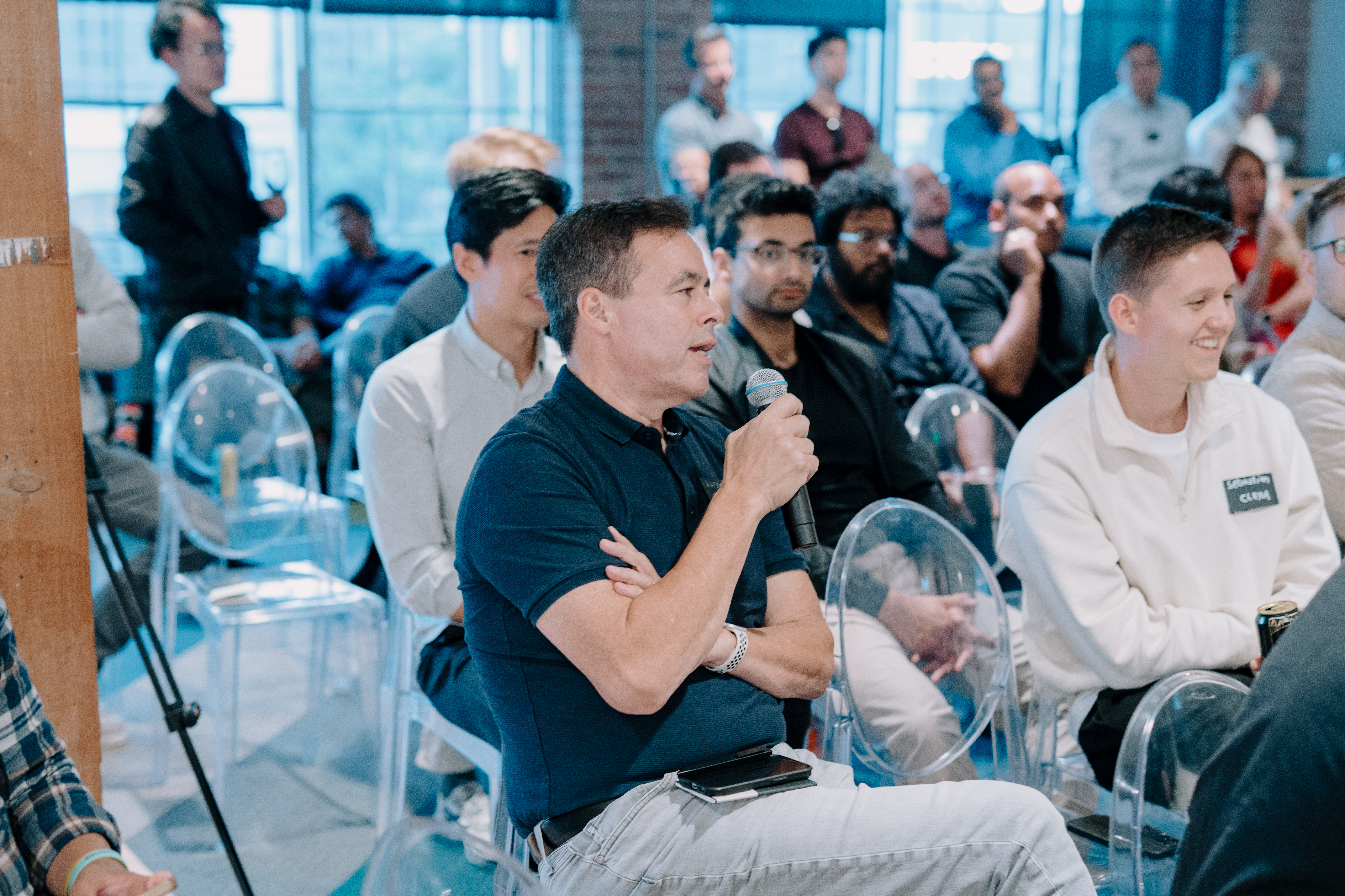 The crowd had questions for Manny and the other presenters