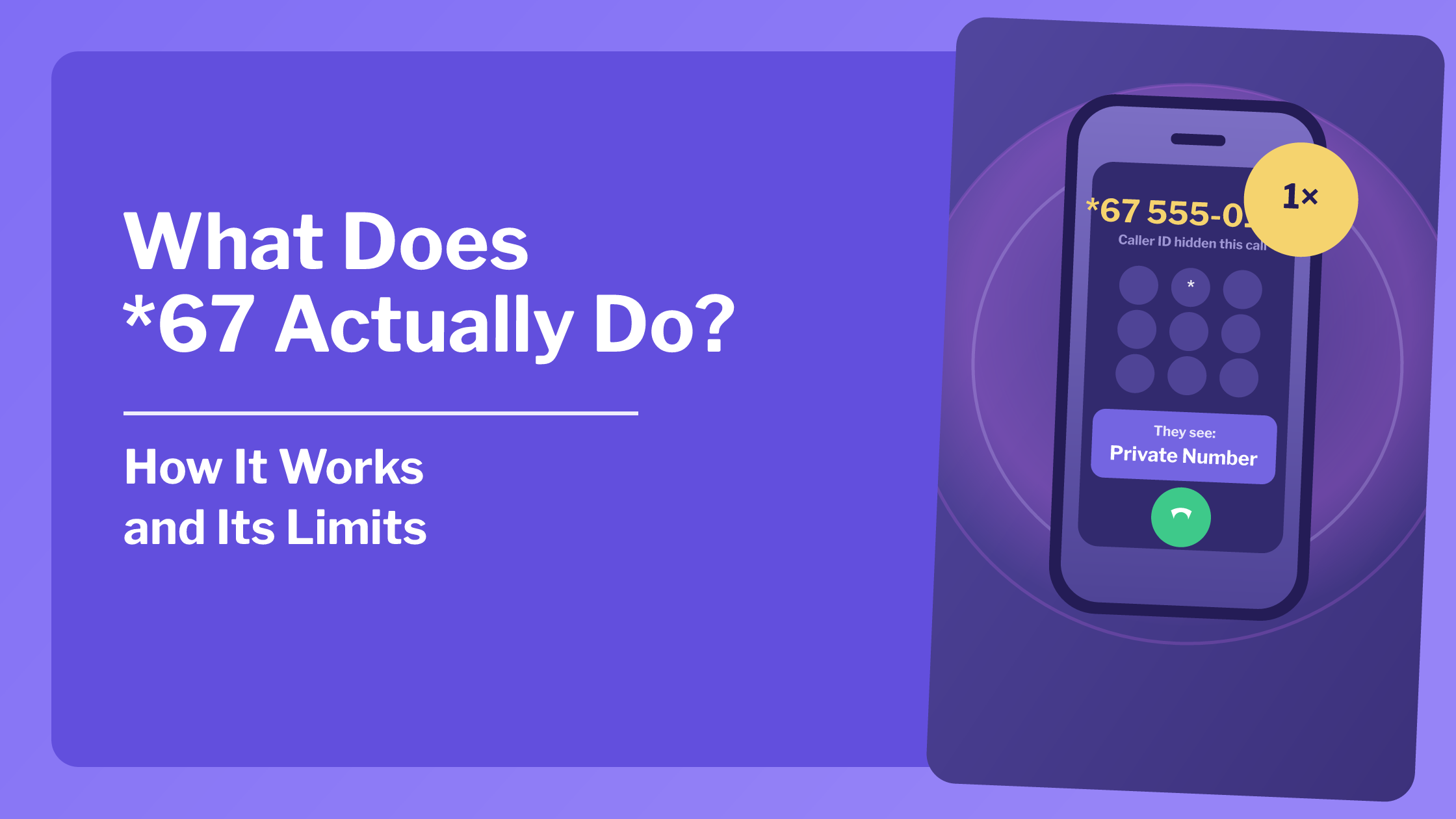 What Does *67 Actually Do?