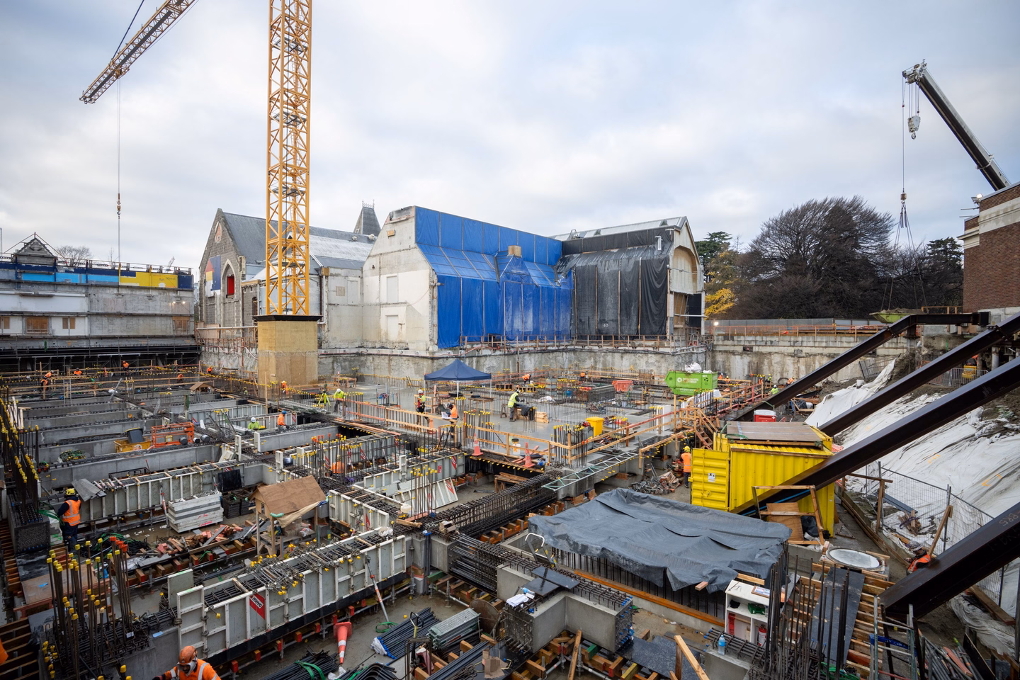 The outer basement is largely complete and parts of the inner basement are taking shape.