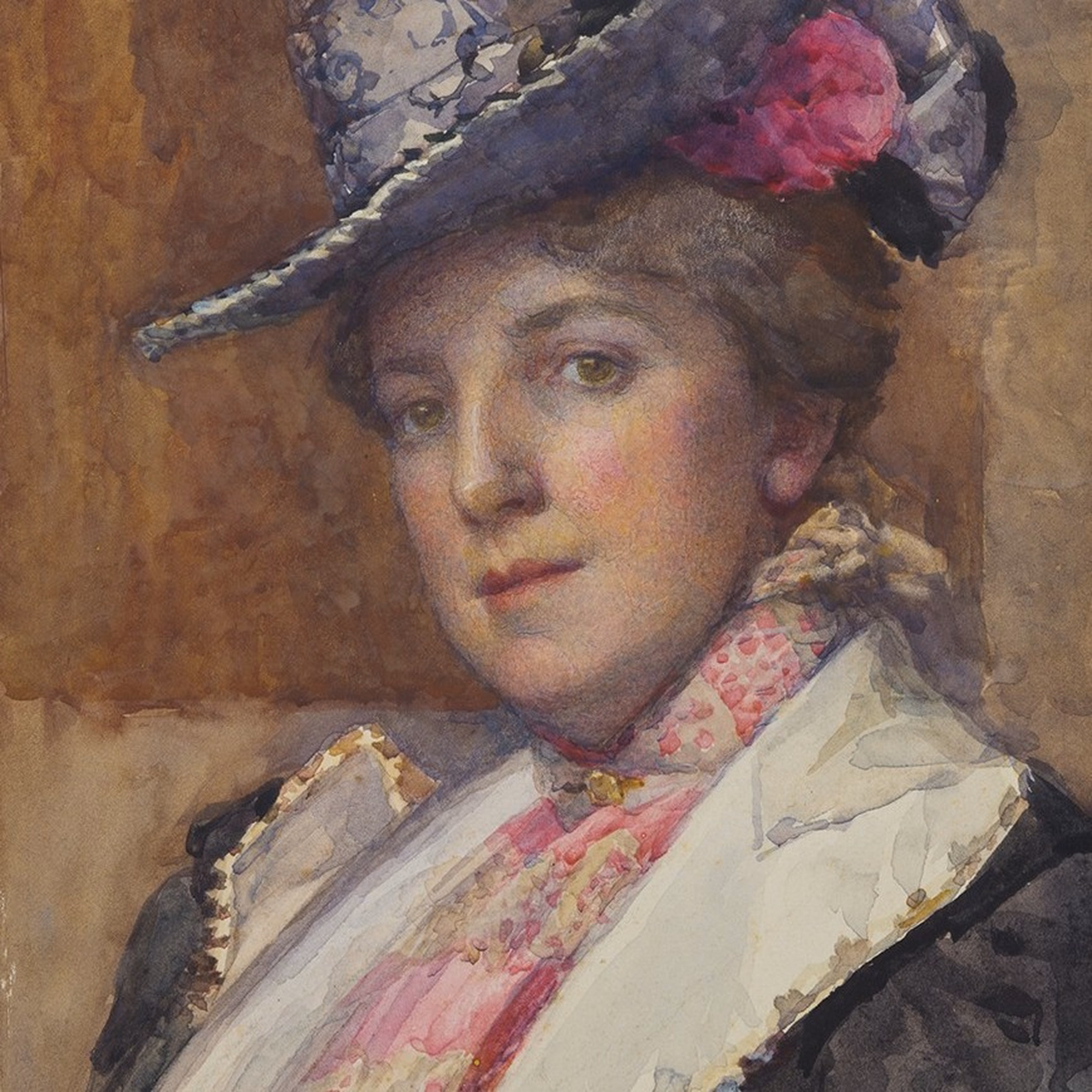 Portrait of Christiana Demain Hammond, Gertrude Demain Hammond, 1899. Watercolour. Canterbury Museum 1960.48.1