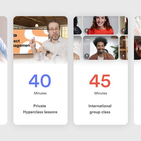 Immersive online language classes for businesses