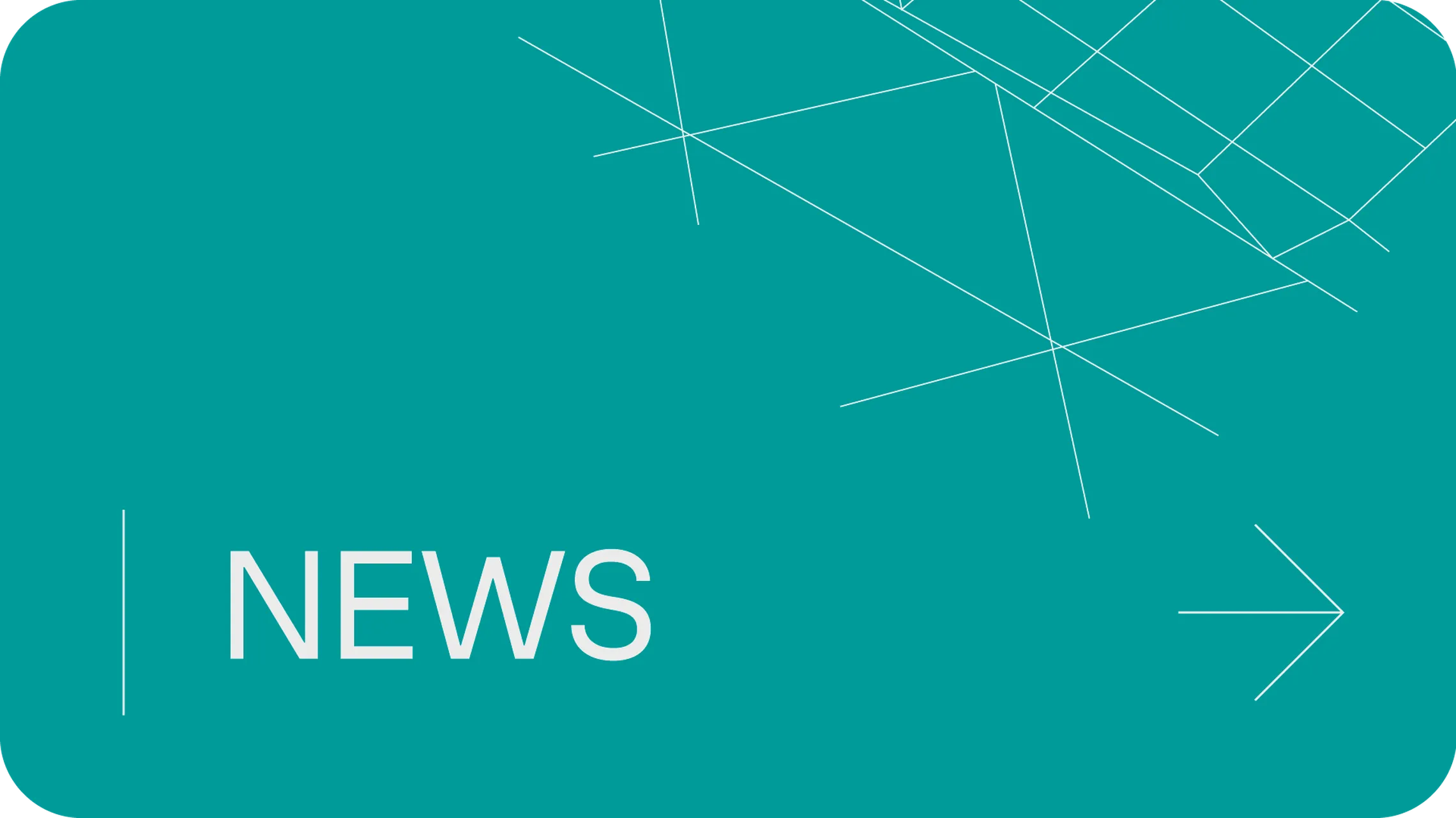 A green news banner with a white arrow
