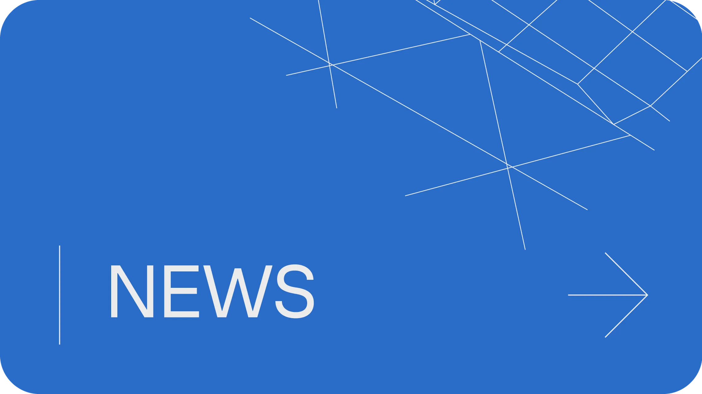 Blue news banner with white arrow
