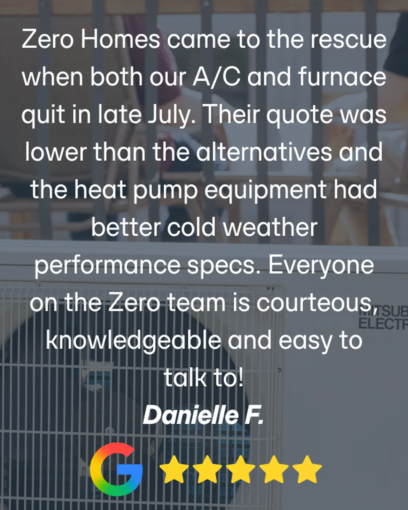 A positive review from Danielle F