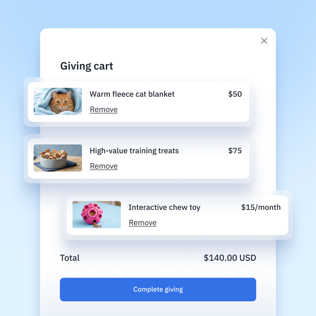 Fill the cart