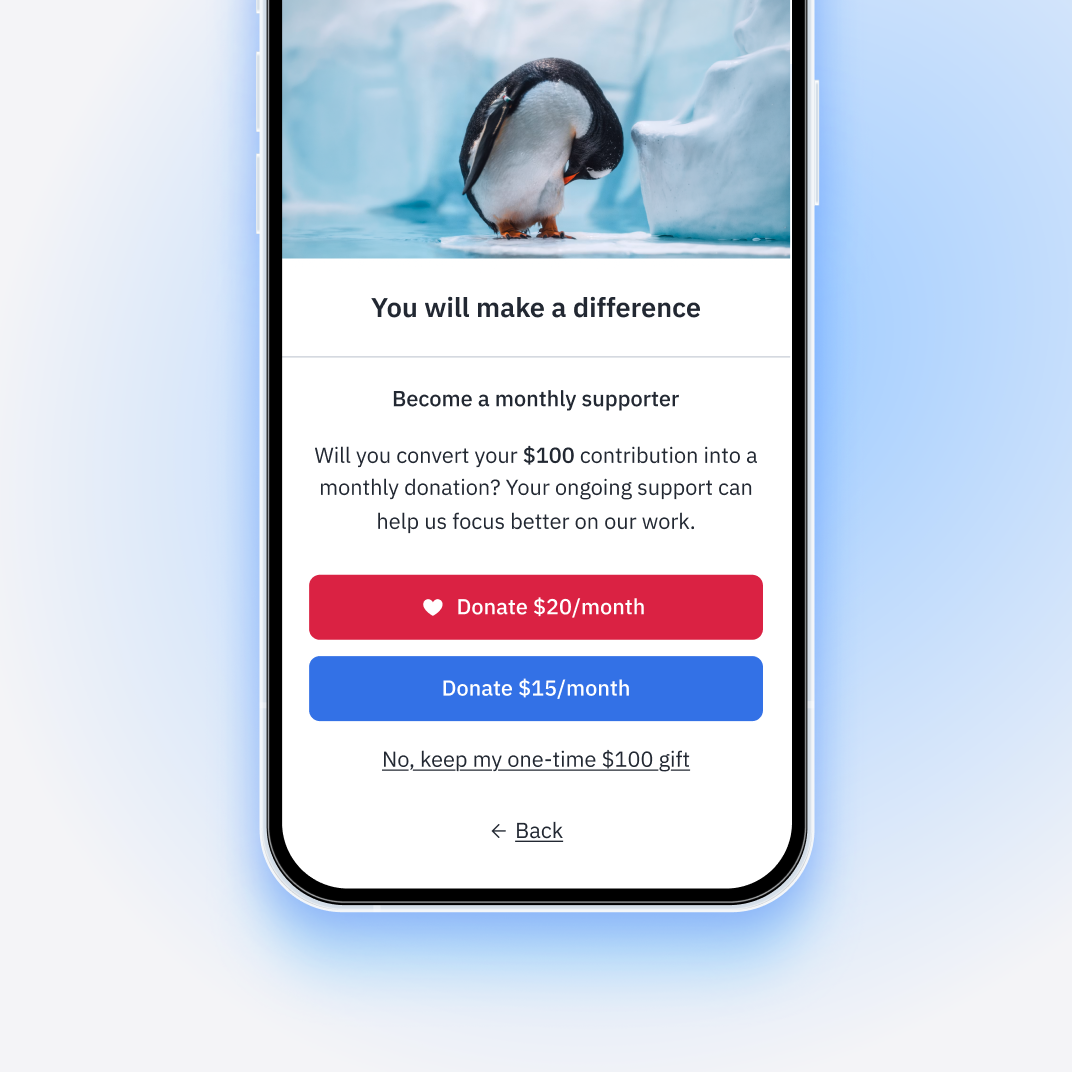 Recurring donation form