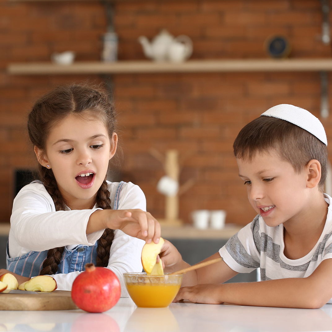 Children celebrating at a synagogue gathering