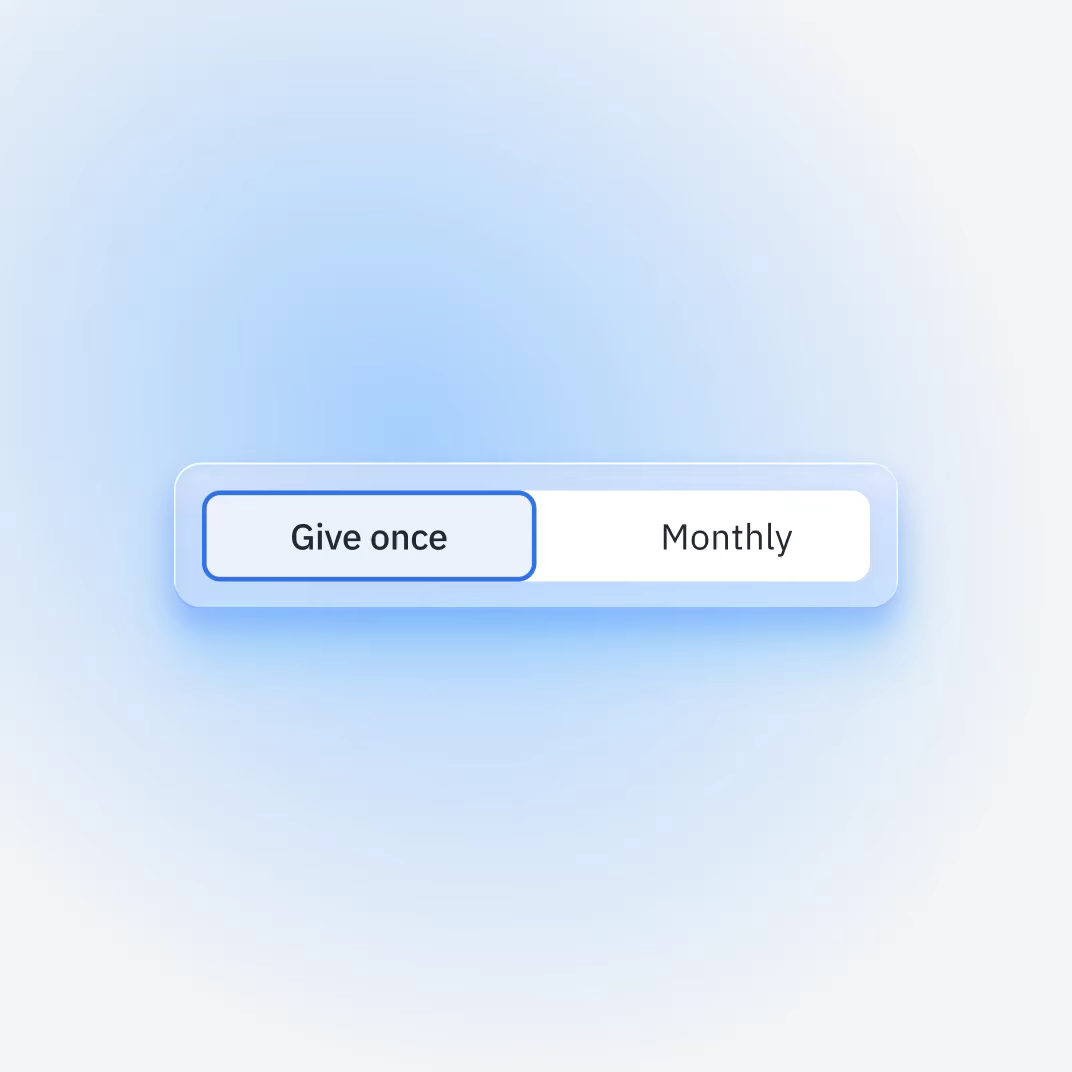 Recurring giving frequency options
