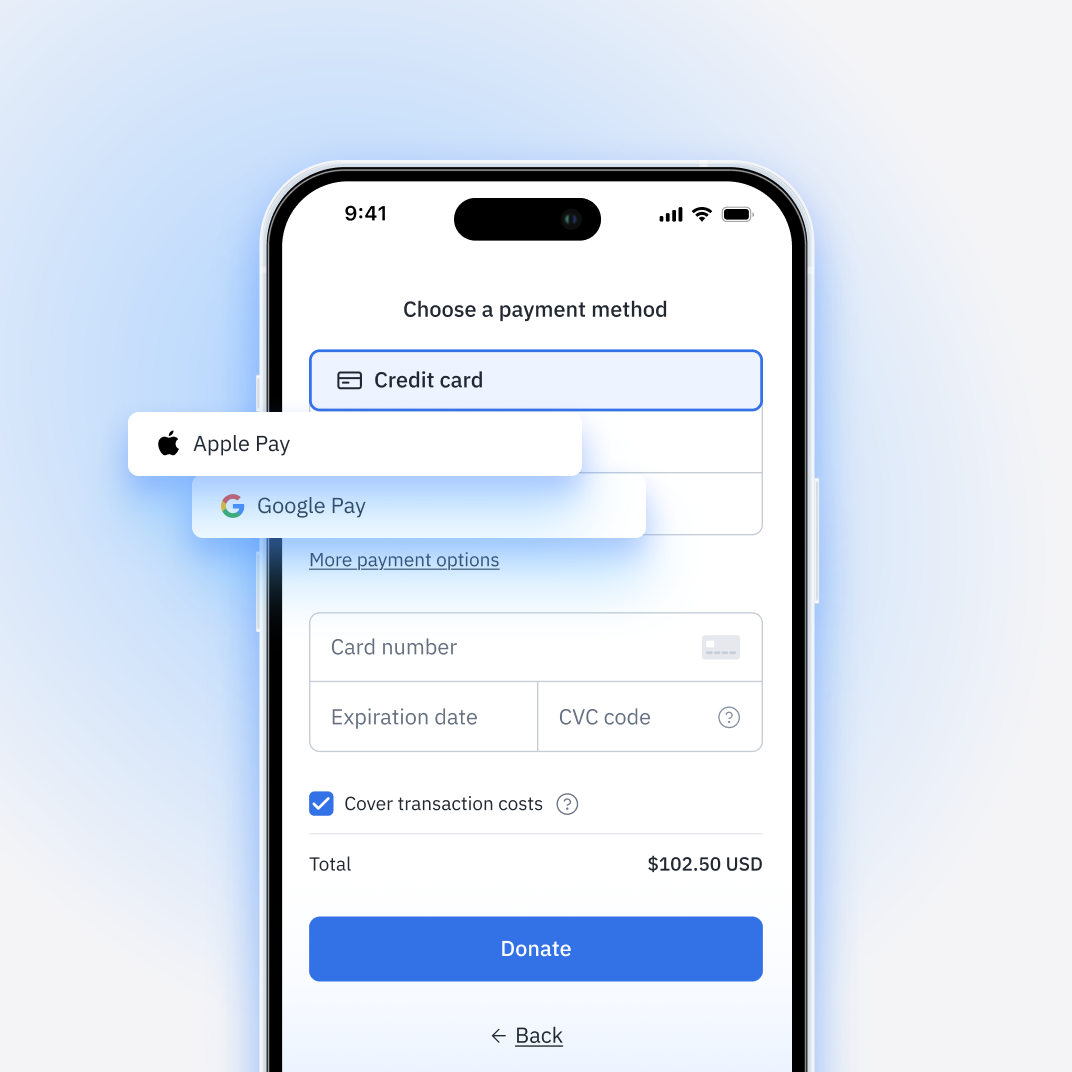 Mobile giving checkout