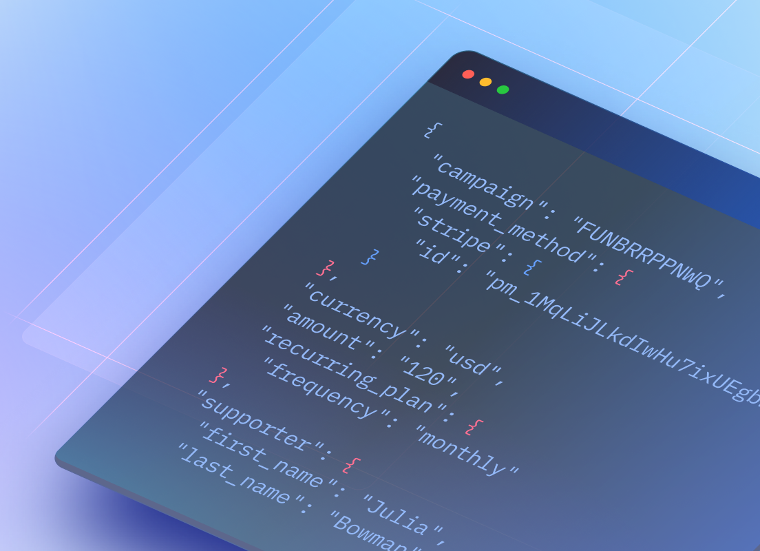 Fundraising data moving through the REST API