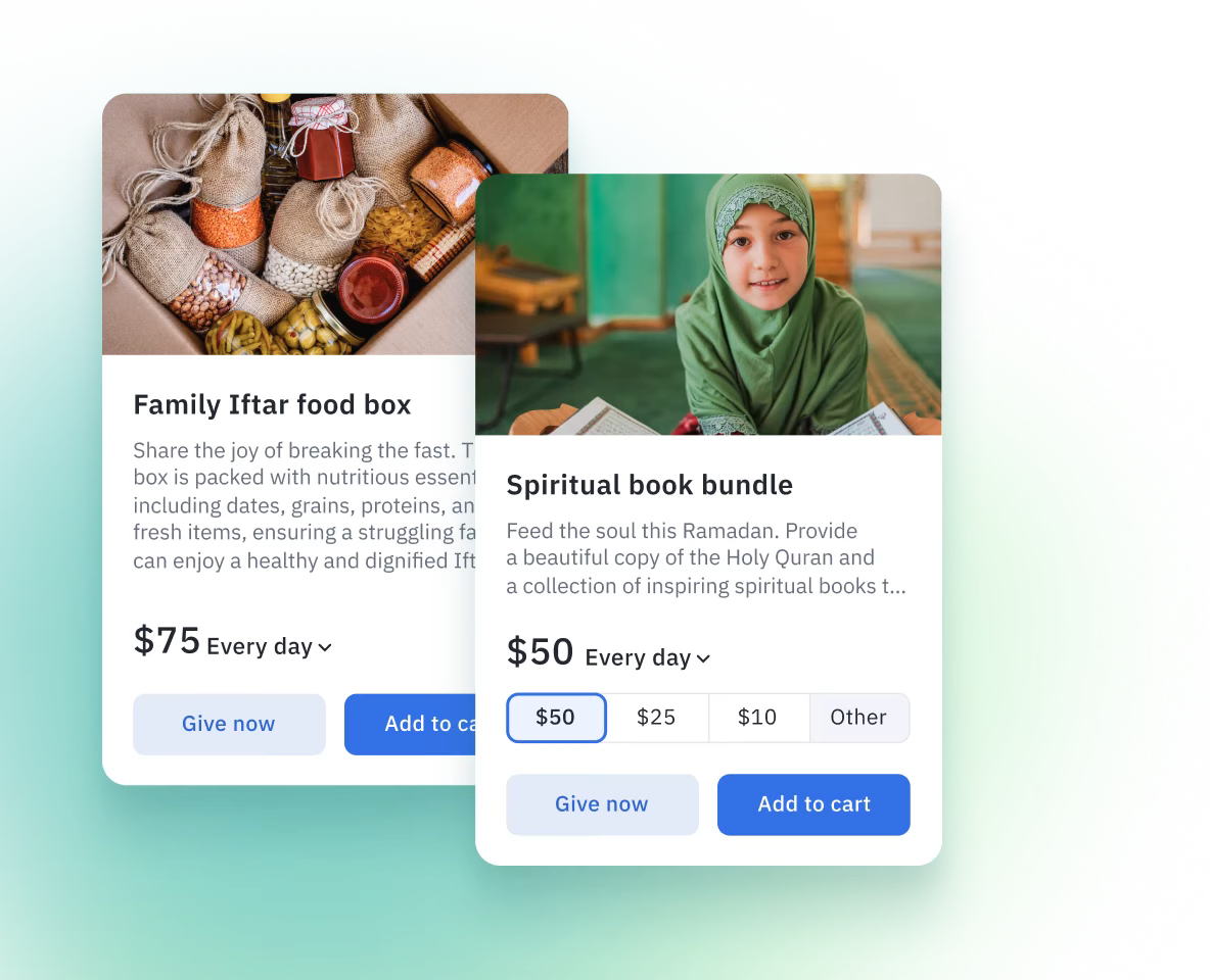 Complete every part of the giving decision together
