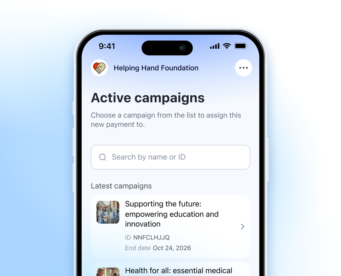 Every donation lands in your dashboard