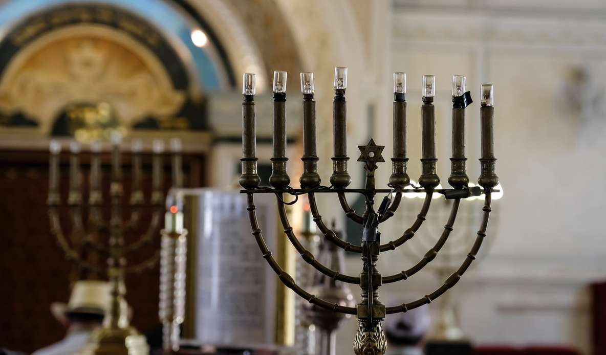 Tzedakah giving point at the synagogue