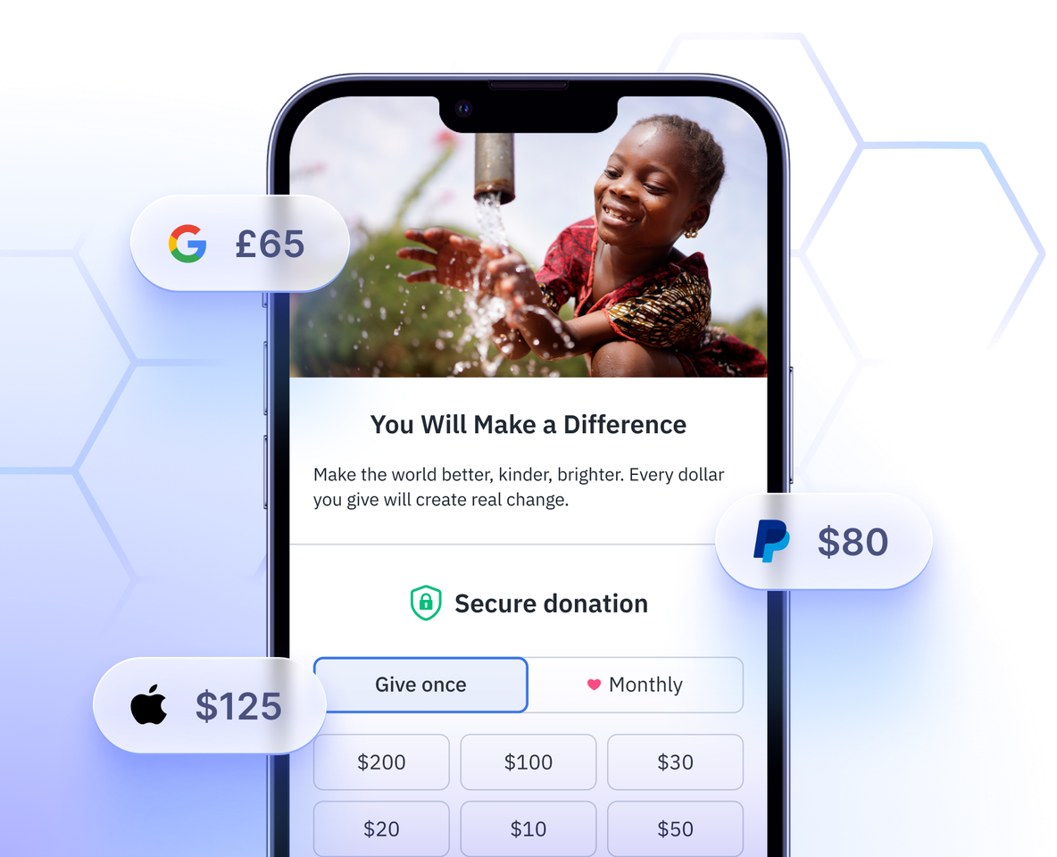 Donation form with AI-suggested amounts